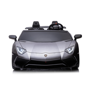 Lamborghini Aventador SV na akumulator dla 2 dzieci Szary + Silnik bezszczotkowy + Pompowane koła + Audio LED